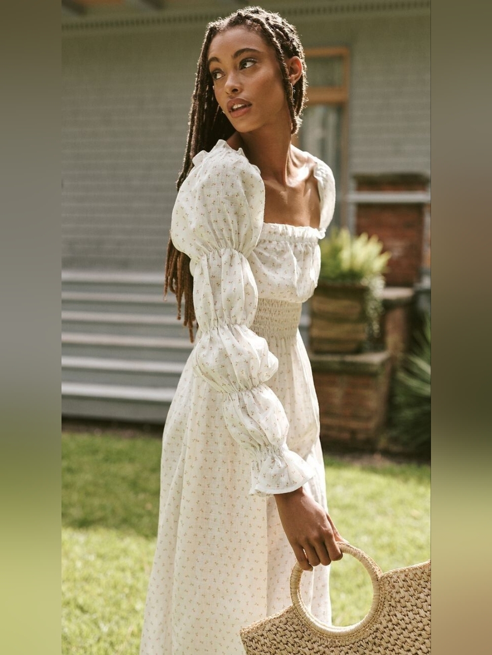 Sleeper Michelin Midi Dress in Mimosa Floral prin,t.